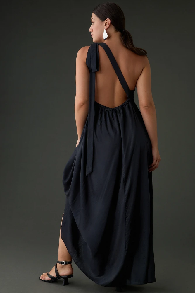 By Anthropologie One-Shoulder Bow Dress