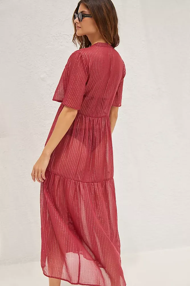 Anthropologie Linen Maxi Dress - Allie's Fashion Alley