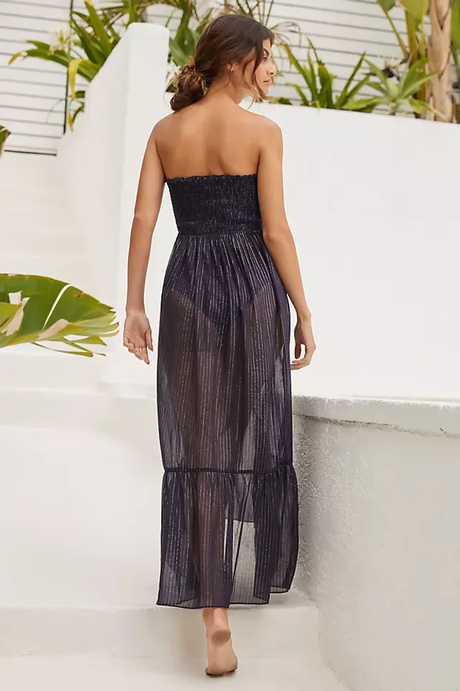 The Marisol Smocked Gauze Maxi Dress: Lurex Edition