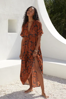 The Kallie Flowy Maxi Dress: Printed Edition