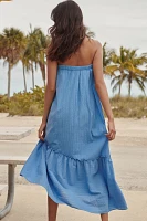 By Anthropologie Strapless Midi  Dress