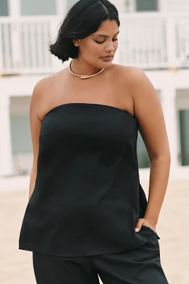 Eloquii Plus Linen Blend Column Tube Top