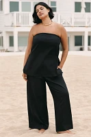 Eloquii Plus Linen Blend Column Tube Top