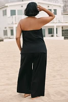 Eloquii Plus Linen Blend Column Tube Top