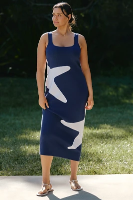 Eloquii Plus Sleeveless Star Sweater Midi Dress