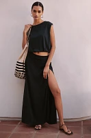 By Anthropologie High-Slit Maxi Skirt