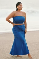 The Gabbie Strapless Ruched Tube Top by Celandine
