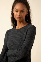 By Anthropologie Long-Sleeve Knit Mini Dress