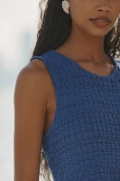 Celandine Sheer Knit Fringe Crop Top