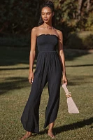 Celandine Strapless Gauze Jumpsuit