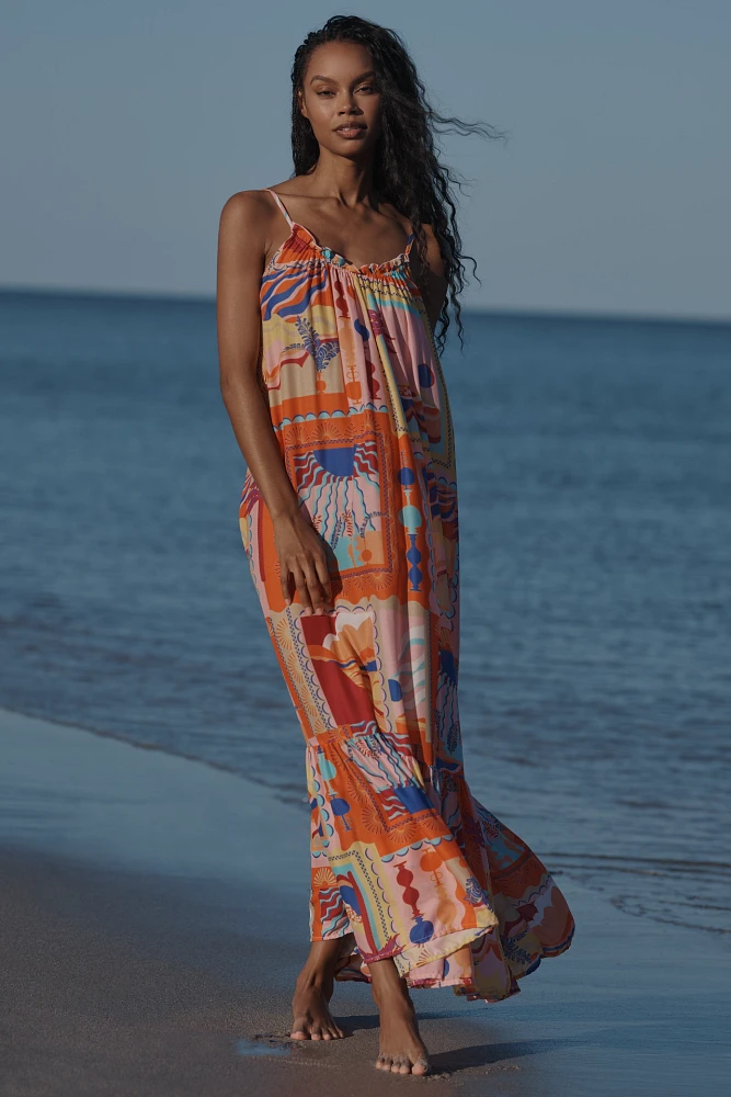 The Malika Gauze Maxi Dress by Celandine