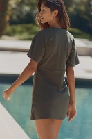 Celandine Short-Sleeve Side-Tie Mini Dress