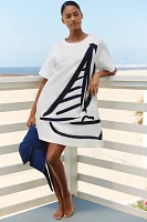 Celandine Short-Sleeve Cotton Swing Dress