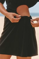 Celandine Short-Sleeve Cutout Fitted Mini Dress