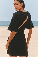 Celandine Short-Sleeve Cutout Fitted Mini Dress