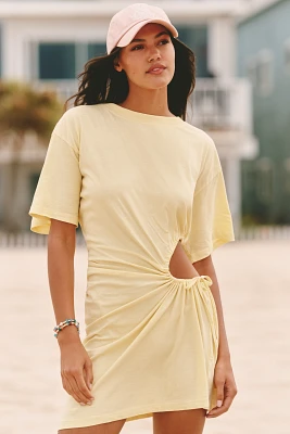 Celandine Short-Sleeve Cutout Fitted Mini Dress
