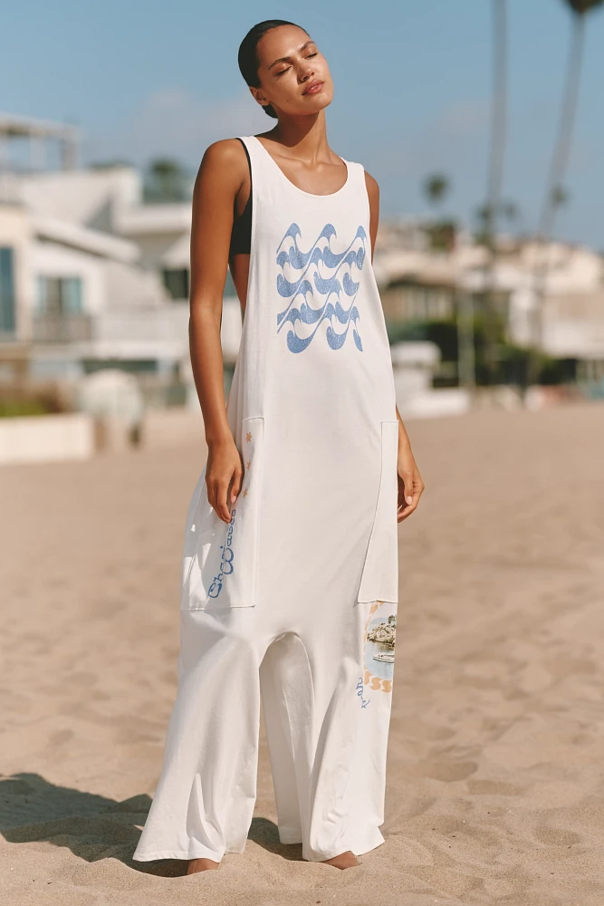 Celandine Drop-Waist Graphic Jumpsuit