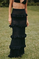 BLITHE Tiered Knit Maxi Skirt