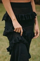 BLITHE Tiered Knit Maxi Skirt