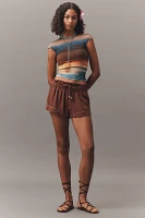 AFRM Nina Power Mesh Short-Sleeve Fitted Tee