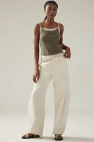 Pilcro Double-Layer Scoop-Neck Crop Tank