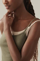Pilcro Double-Layer Scoop-Neck Crop Tank