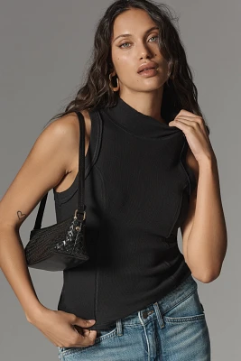 Pilcro Printed Turtleneck Tank Top