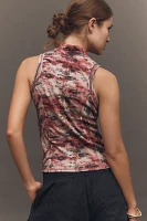 Pilcro Printed Turtleneck Tank Top