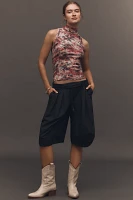 Pilcro Printed Turtleneck Tank Top