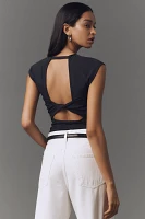 By Anthropologie Short-Sleeve Square-Neck Bodysuit