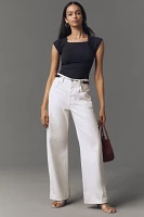 By Anthropologie Short-Sleeve Square-Neck Bodysuit
