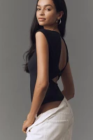 By Anthropologie Short-Sleeve Square-Neck Bodysuit