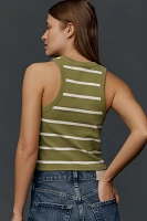 The Blair Stretch Cotton Crop Racerback Tank Top