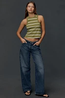 The Blair Stretch Cotton Crop Racerback Tank Top