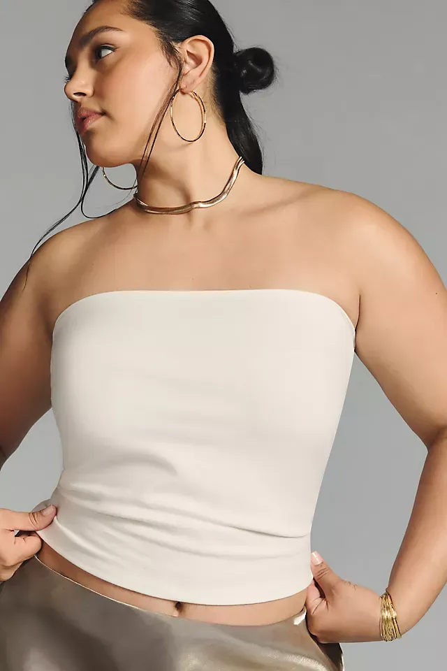 By Anthropologie Strapless Silky Top