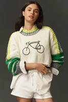 Daily Practice Le Tour Cropped Crew-Neck Sweater