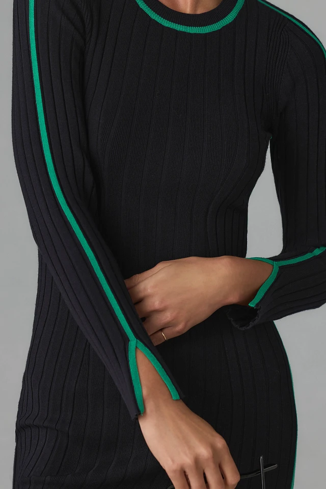 green velvet dress boohoo DALTON Vintage 70s Knit Dress & Sweater Set • Medium main image 1