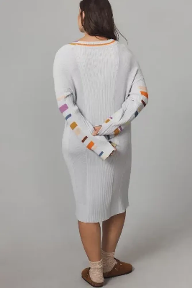 Daily Practice by Anthropologie Stripe-Sleeve Sweater Dress