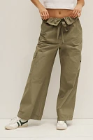 Stateside Fine Poplin Wide-Leg Cargo Pants