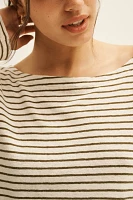 Stateside Boat-Neck Linen Top