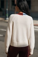 Stateside Long-Sleeve V-Neck Raglan Sweater