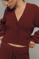 Nation Los Angeles Bo Balloon-Sleeve Cardigan Sweater