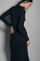 Nation LTD Long-Sleeve Leni Side-Snap Midi Dress