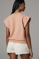 Nation Los Angeles Lenon Cap-Sleeve Cropped Sweatshirt