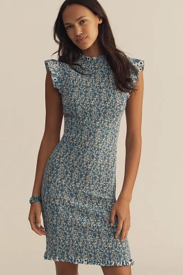 Nation Los Angeles Marlene Flutter-Sleeve Smocked Mini Dress