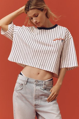 Back When Baseball Team Cropped Graphic Tee