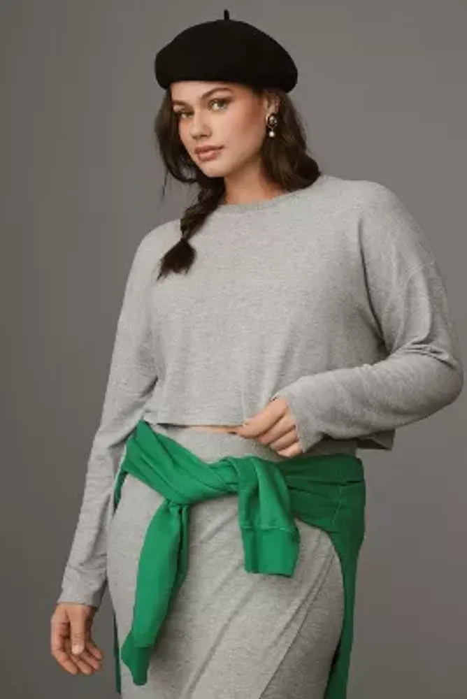 Bordeaux Cropped Sweater Top