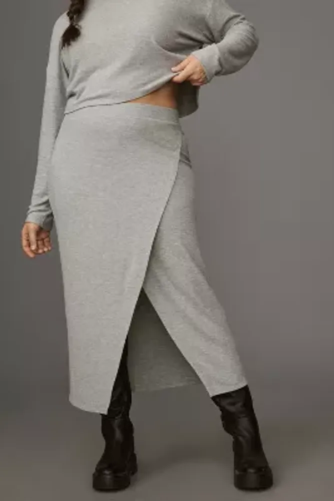 Bordeaux Sweater Midi Skirt