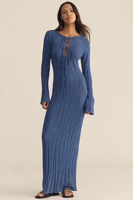 Sunday Brooklyn Cutout Long-Sleeve Midi Sweater Dress