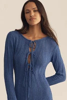 Sunday Brooklyn Cutout Long-Sleeve Midi Sweater Dress